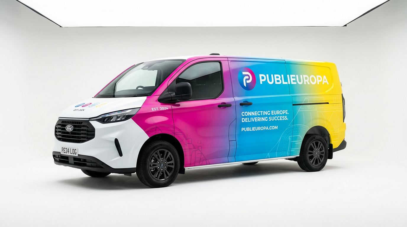 Furgone brandizzato con design moderno