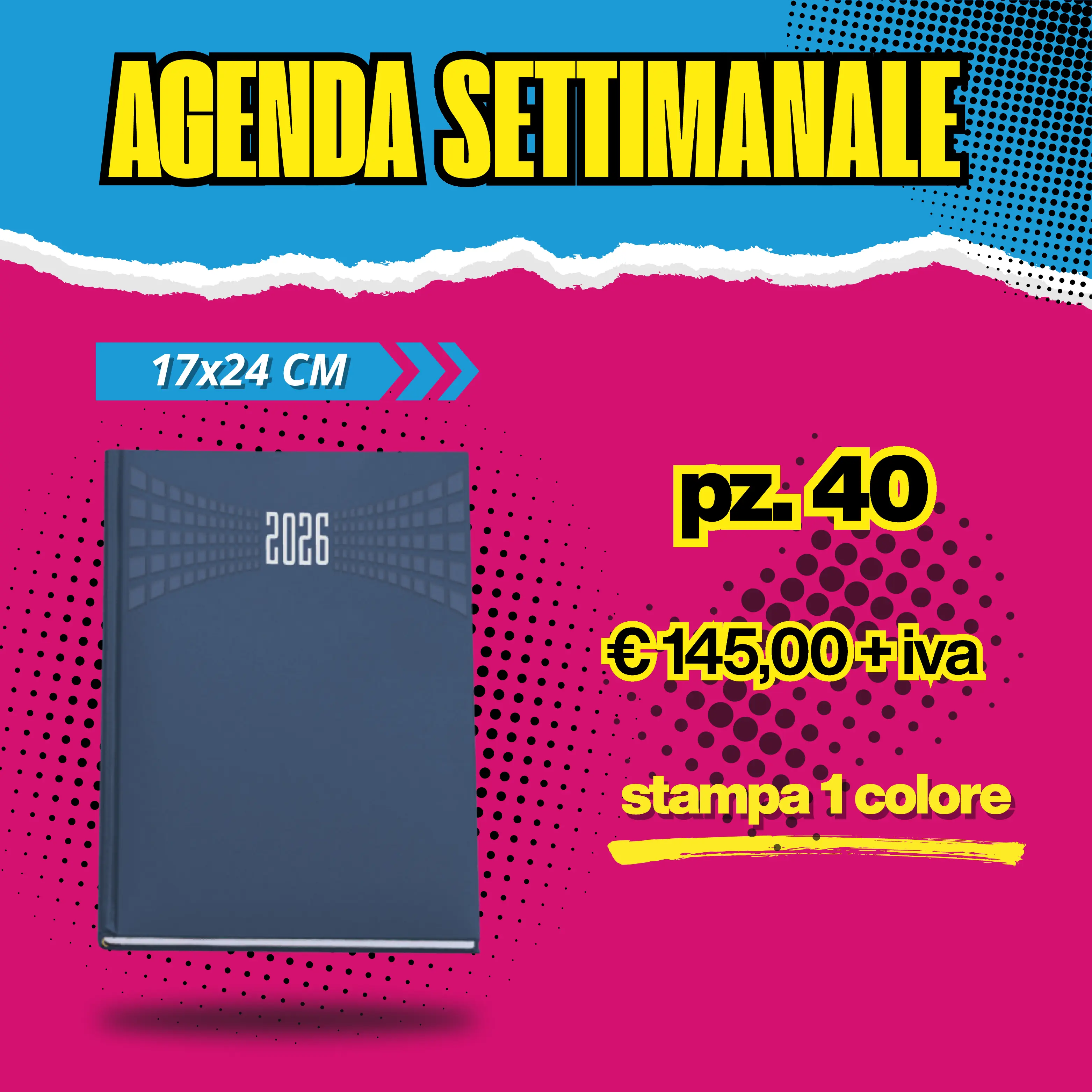 Agenda Settimanale 2026 - 40pz €145+IVA
