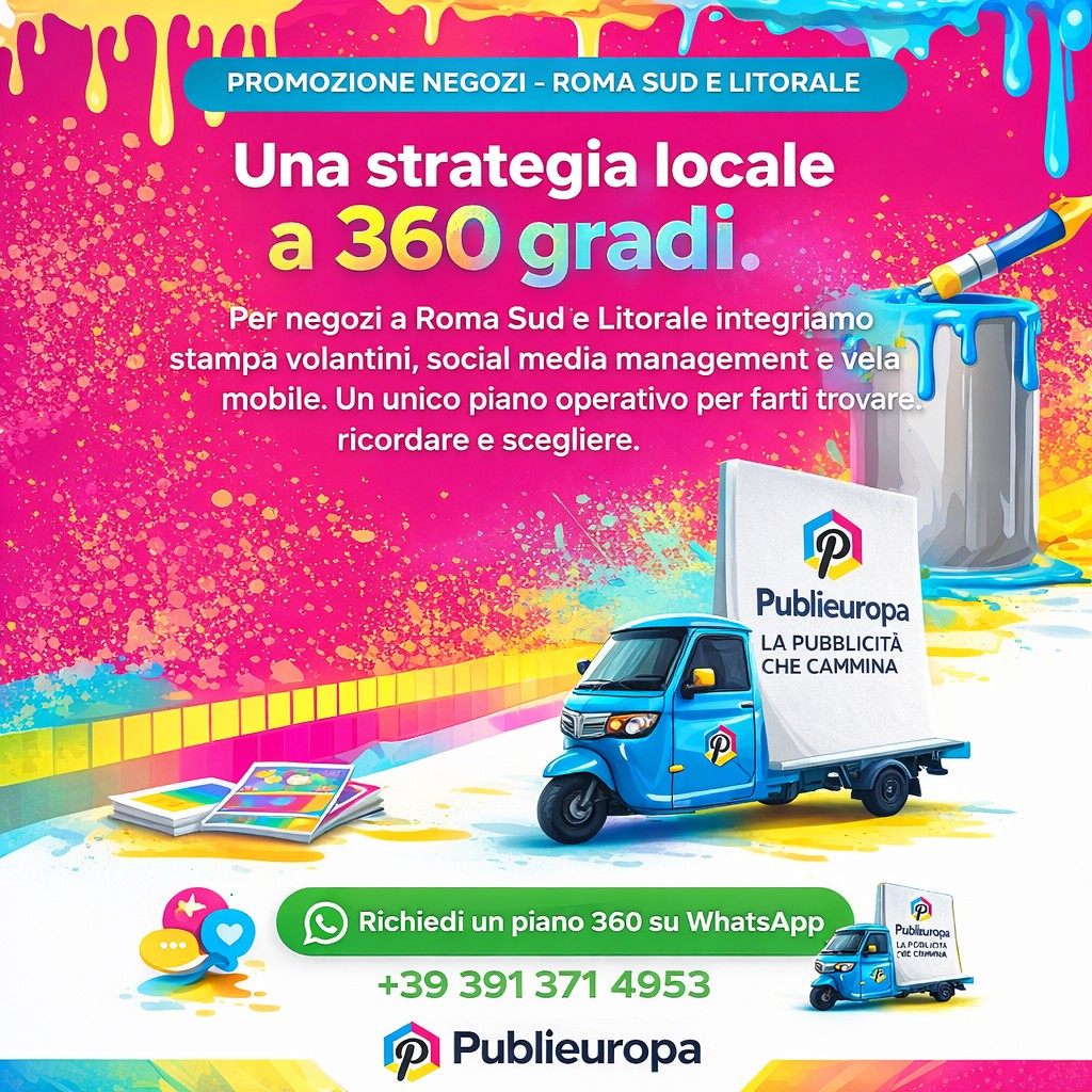 Pubblicità per negozi Roma Sud